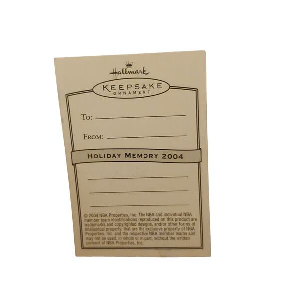 2004 Hallmark Cards Jason Kidd Jersey Nets NBA Basketball Christmas Ornament - Picture 8 of 8